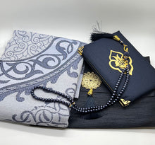 Load image into Gallery viewer, Prayer rug, subha, and Qur'an selection set