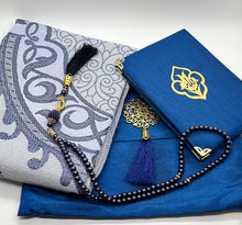 Load image into Gallery viewer, Prayer rug, subha, and Qur'an selection set