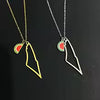 Palestine map necklace