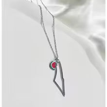 Load image into Gallery viewer, Palestine map necklace
