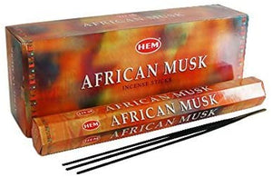 AFRICAN MUSK INCENSE 20 STICKS HEX PACK