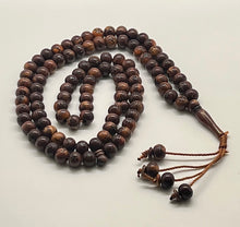 Load image into Gallery viewer, 99 beads Tasbih with the name Allah &amp; Muhammad carved in Arabic
